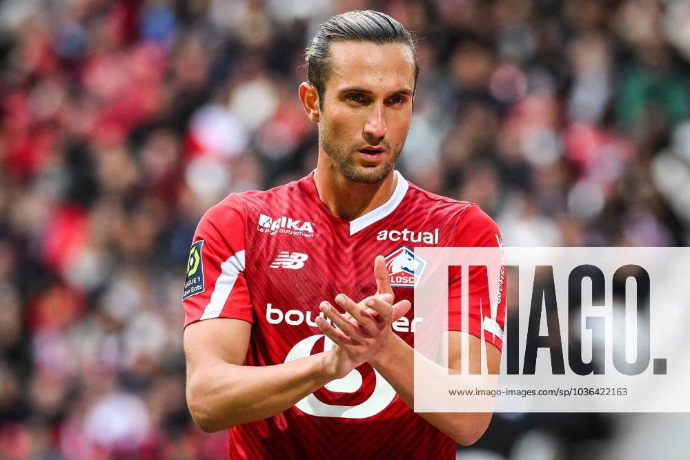 Yusuf YAZICI of Lille during the Ligue 1 match between Lille OSC (LOSC) and Stade Brestois (Brest) at Pierre Mauroy Stadium on October 22, 2023 in Villeneuve-d Ascq near Lille, France. Villeneuve-d Ascq France - ZUMAm308 20231022_zsp_m308_029