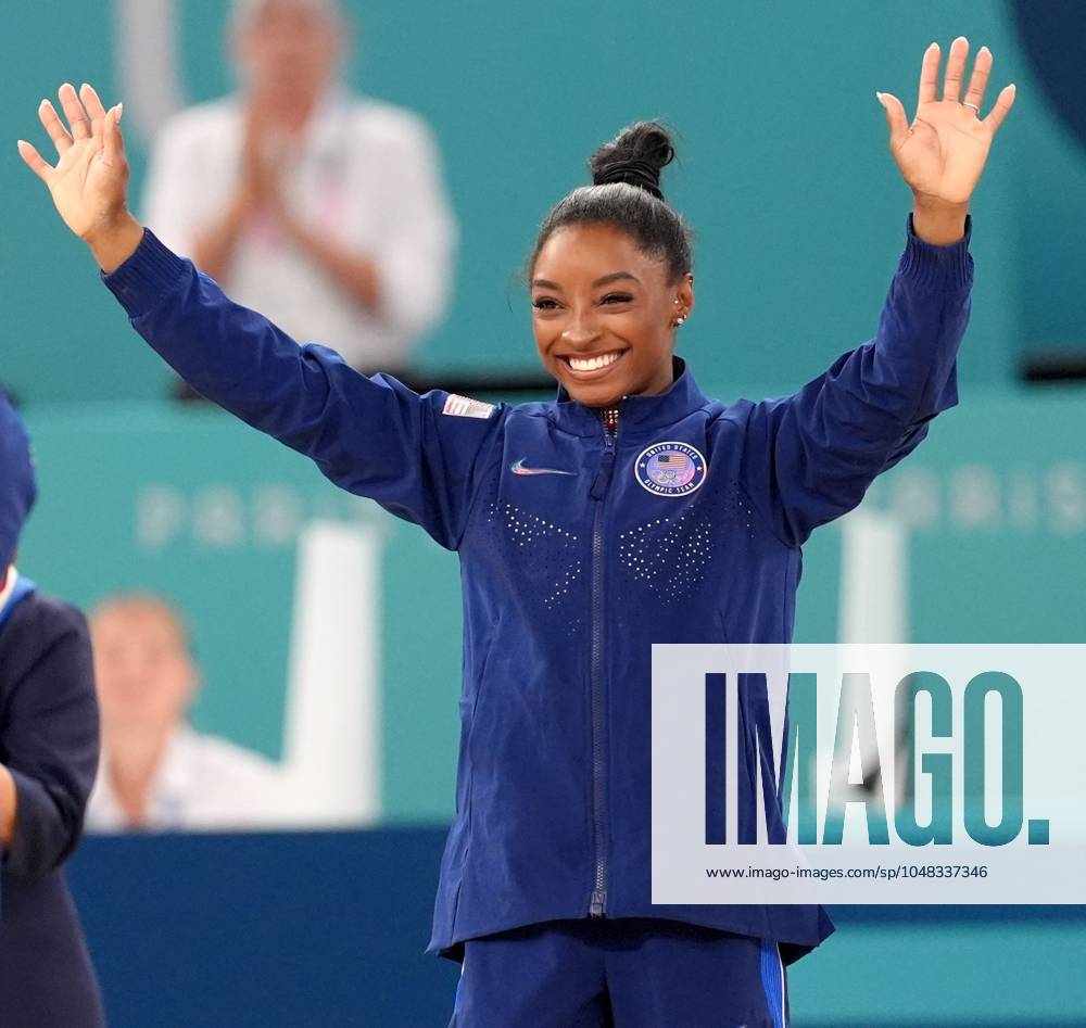 Simone Biles wins silver in the Artistic Gymnastic Women s Floor Exercise Final Paris 2024 Olympic Games, Olympische Spiele, Olympia, OS Day Ten, Paris, France - 05 Aug 2024