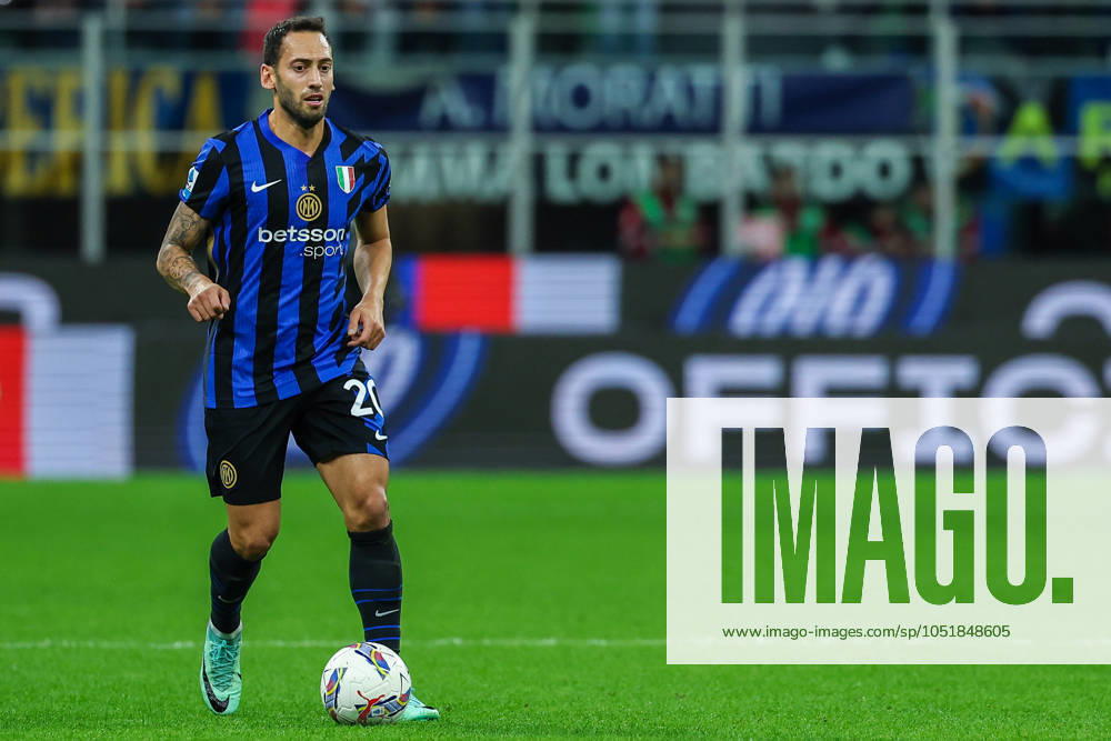 Hakan Calhanoglu of FC Internazionale seen in action during Serie A 2024 25 football match between FC Internazionale and Torino FC at San Siro Stadium Milan Italy on 05 October 2024. Milan Stadio Giuseppe Meazza Milan Italy