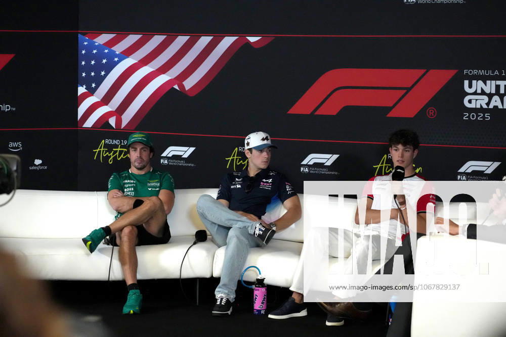 Circuit of The Americas, Austin, FORMULA 1 MSC CRUISES UNITED STATES GRAND PRIX 2025 , im Bild Fernando Alonso (ESP), Aston Martin Aramco Cognizant Formula One Team, Franco Colapinto (ARG), BWT Alpine F1 Team, Oliver Bearman (GBR), MoneyGram Haas F1 Team (Photo by Hasan Bratic DeFodi Images) 16 10 2025, Circuit of The Americas, Austin, FORMULA 1 MSC CRUISES UNITED STATES GRAND PRIX 2025 , pictured Fernando Alonso ESP , Aston Martin Aramco Cognizant Formula One Team, Franco Colapinto ARG , BWT Alpine F1 Team, Oliver Bearman GBR , MoneyGram Haas F1 Team Photo by Hasan Bratic DeFodi Images