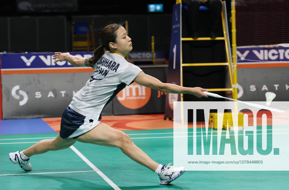 (260613) -- SYDNEY, June 13, 2026 -- Okuhara Nozomi hits a return during the women s singles semifinal match between Okuhara Nozomi of Japan and Pornpawee Chochuwong of Thailand at the Australian Badminton Open 2026 in Sydney, Australia, June 13, 2026. ) (SP)AUSTRALIA-SYDNEY-BADMINTON-AUSTRALIAN OPEN-WOMEN S SINGLES GongxBing