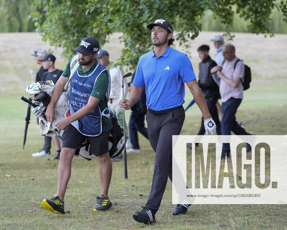SUTTON COLDFIELD, ENGLAND - AUG 28: Marco Penge (ENG) walks from the trees on the 13th hole during Round 2 at the 2026 Husqvarna British Masters at The Belfry, Sutton Coalfield on August 28, 2026 in Warwickshire, England The 2026 Husqvarna British Masters