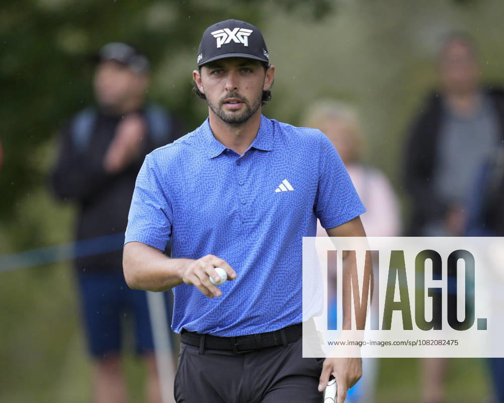 SUTTON COLDFIELD, ENGLAND - AUG 28: Marco Penge (ENG) gestures after holing a birdie putt on the 14th green during Round 2 at the 2026 Husqvarna British Masters at The Belfry, Sutton Coalfield on August 28, 2026 in Warwickshire, England The 2026 Husqvarna British Masters