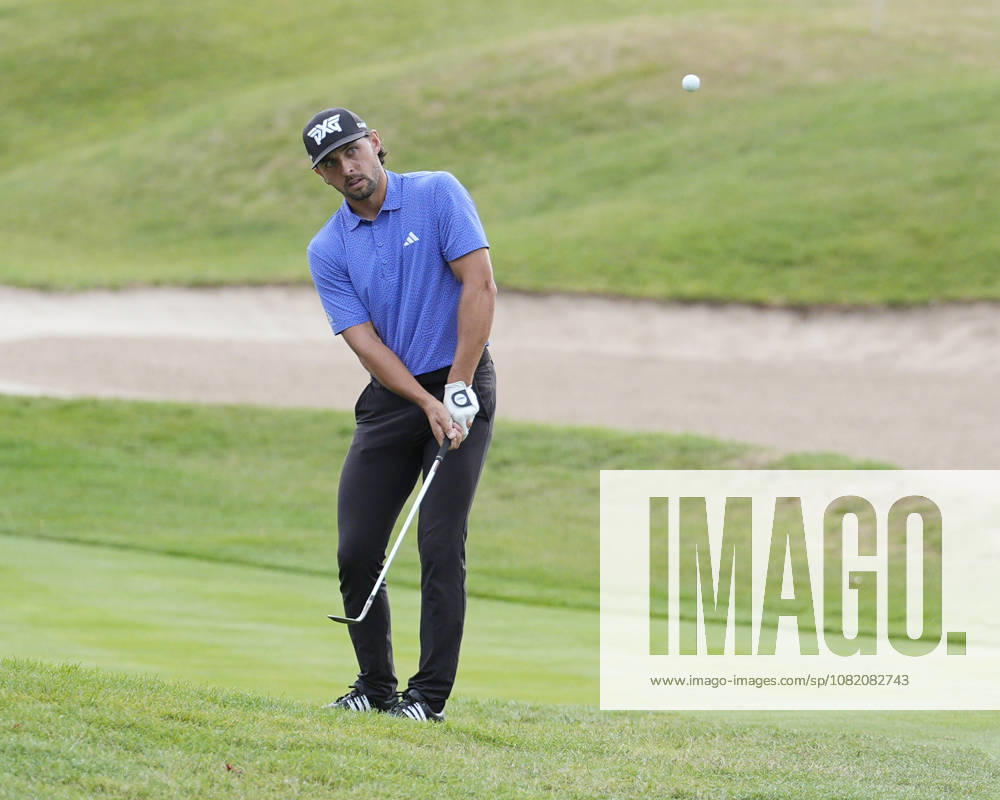 SUTTON COLDFIELD, ENGLAND - AUG 28: Marco Penge (ENG) chips to the 8th green during Round 2 at the 2026 Husqvarna British Masters at The Belfry, Sutton Coalfield on August 28, 2026 in Warwickshire, England The 2026 Husqvarna British Masters