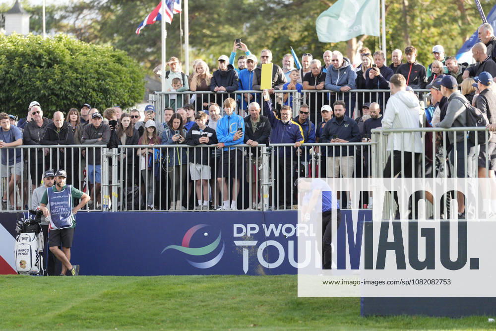 SUTTON COLDFIELD, ENGLAND - AUG 28: Marco Penge (ENG) plays from the first tee during Round 2 at the 2026 Husqvarna British Masters at The Belfry, Sutton Coalfield on August 28, 2026 in Warwickshire, England The 2026 Husqvarna British Masters