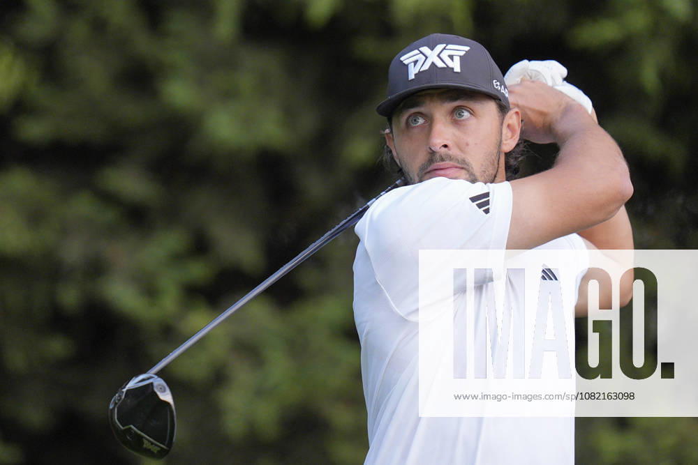 SUTTON COLDFIELD, ENGLAND - AUG 30: Marco Penge (ENG) plays from the ninth tee during the delayed Round 3 at the 2026 Husqvarna British Masters at The Belfry, Sutton Coalfield on August 30, 2026 in Warwickshire, England The 2026 Husqvarna British Masters