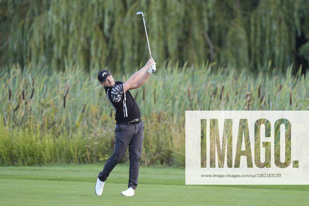 SUTTON COLDFIELD, ENGLAND - AUG 30: Matt Wallace (ENG) plays from the eighteenth fairway during the delayed Round 3 at the 2026 Husqvarna British Masters at The Belfry, Sutton Coalfield on August 30, 2026 in Warwickshire, England The 2026 Husqvarna British Masters