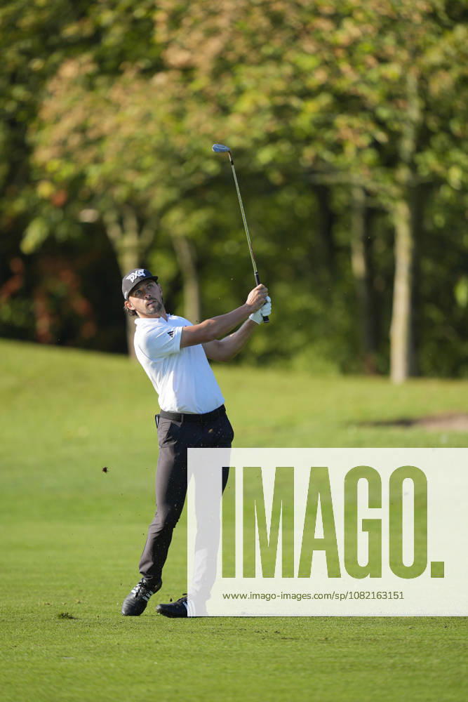 SUTTON COLDFIELD, ENGLAND - AUG 30: Marco Penge (ENG) plays from the eleventh fairway during the delayed Round 3 at the 2026 Husqvarna British Masters at The Belfry, Sutton Coalfield on August 30, 2026 in Warwickshire, England The 2026 Husqvarna British Masters