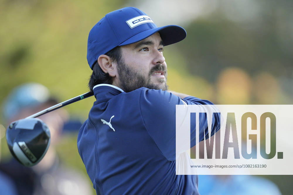 SUTTON COLDFIELD, ENGLAND - AUG 30: Angel Hidalgo (ESP) plays from the eighteenth tee during the delayed Round 3 at the 2026 Husqvarna British Masters at The Belfry, Sutton Coalfield on August 30, 2026 in Warwickshire, England The 2026 Husqvarna British Masters