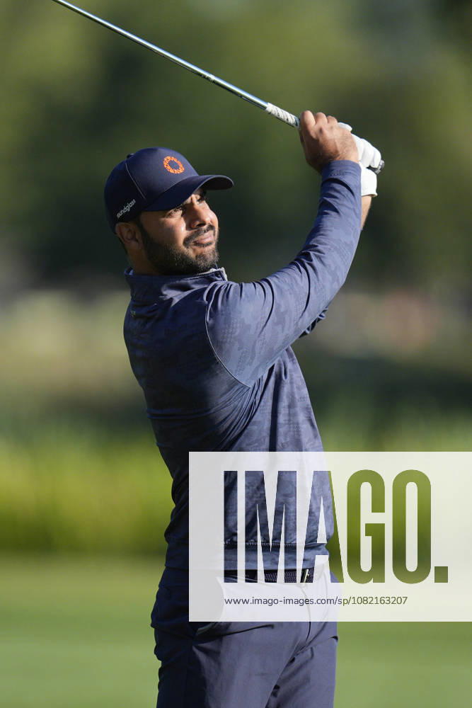 SUTTON COLDFIELD, ENGLAND - AUG 30: Shubhankar Sharma (IND) plays from the eighteenth fairway during the delayed Round 3 at the 2026 Husqvarna British Masters at The Belfry, Sutton Coalfield on August 30, 2026 in Warwickshire, England The 2026 Husqvarna British Masters