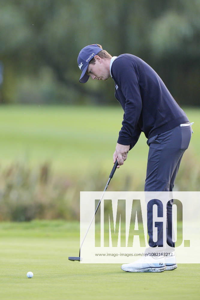 SUTTON COLDFIELD, ENGLAND - AUG 30: Daniel Hillier (NZL) putts on the eighth green during the delayed Round 3 at the 2026 Husqvarna British Masters at The Belfry, Sutton Coalfield on August 30, 2026 in Warwickshire, England The 2026 Husqvarna British Masters