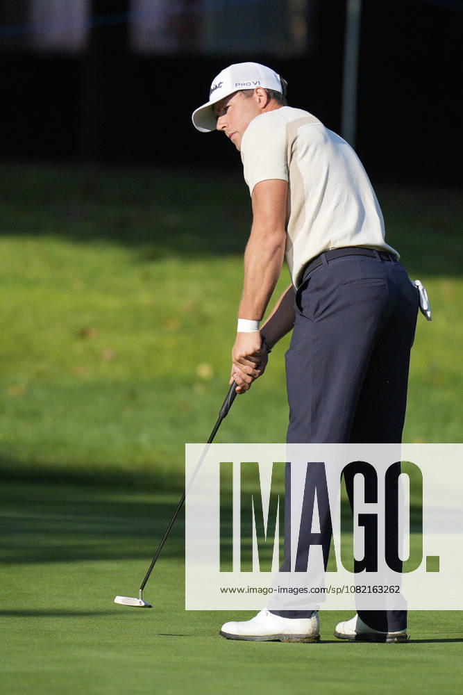 SUTTON COLDFIELD, ENGLAND - AUG 30: Niklas Norgaard Moller (DEN) putts on the sixteenth green during the delayed Round 3 at the 2026 Husqvarna British Masters at The Belfry, Sutton Coalfield on August 30, 2026 in Warwickshire, England The 2026 Husqvarna British Masters