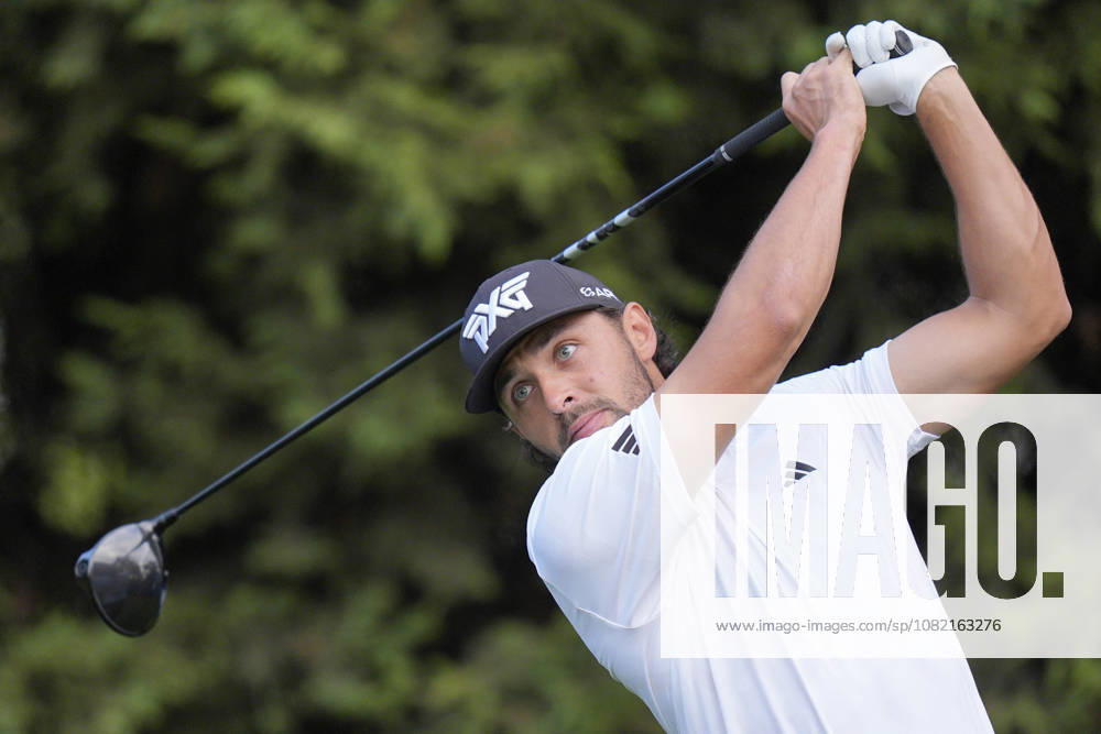 SUTTON COLDFIELD, ENGLAND - AUG 30: Marco Penge (ENG) plays from the ninth tee during the delayed Round 3 at the 2026 Husqvarna British Masters at The Belfry, Sutton Coalfield on August 30, 2026 in Warwickshire, England The 2026 Husqvarna British Masters