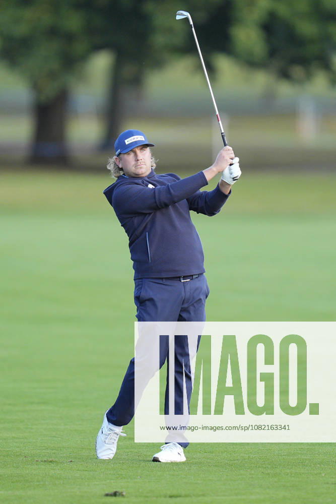 SUTTON COLDFIELD, ENGLAND - AUG 30: Oliver Lindell (FIN) plays from the eighteenth fairway during the delayed Round 3 at the 2026 Husqvarna British Masters at The Belfry, Sutton Coalfield on August 30, 2026 in Warwickshire, England The 2026 Husqvarna British Masters