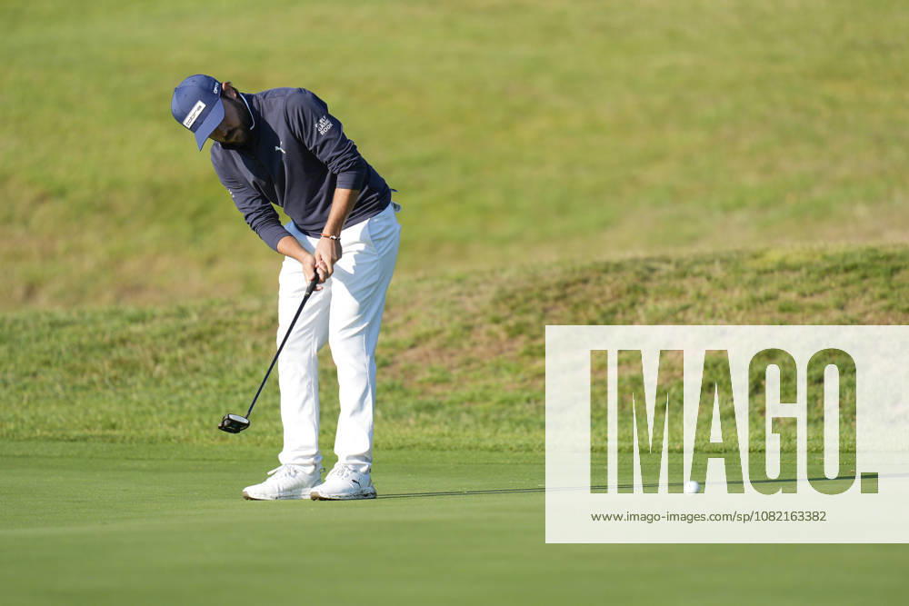 SUTTON COLDFIELD, ENGLAND - AUG 30: Angel Hidalgo (ESP) putts on the seventeenth green during the delayed Round 3 at the 2026 Husqvarna British Masters at The Belfry, Sutton Coalfield on August 30, 2026 in Warwickshire, England The 2026 Husqvarna British Masters
