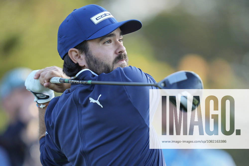 SUTTON COLDFIELD, ENGLAND - AUG 30: Angel Hidalgo (ESP) plays from the eighteenth tee during the delayed Round 3 at the 2026 Husqvarna British Masters at The Belfry, Sutton Coalfield on August 30, 2026 in Warwickshire, England The 2026 Husqvarna British Masters