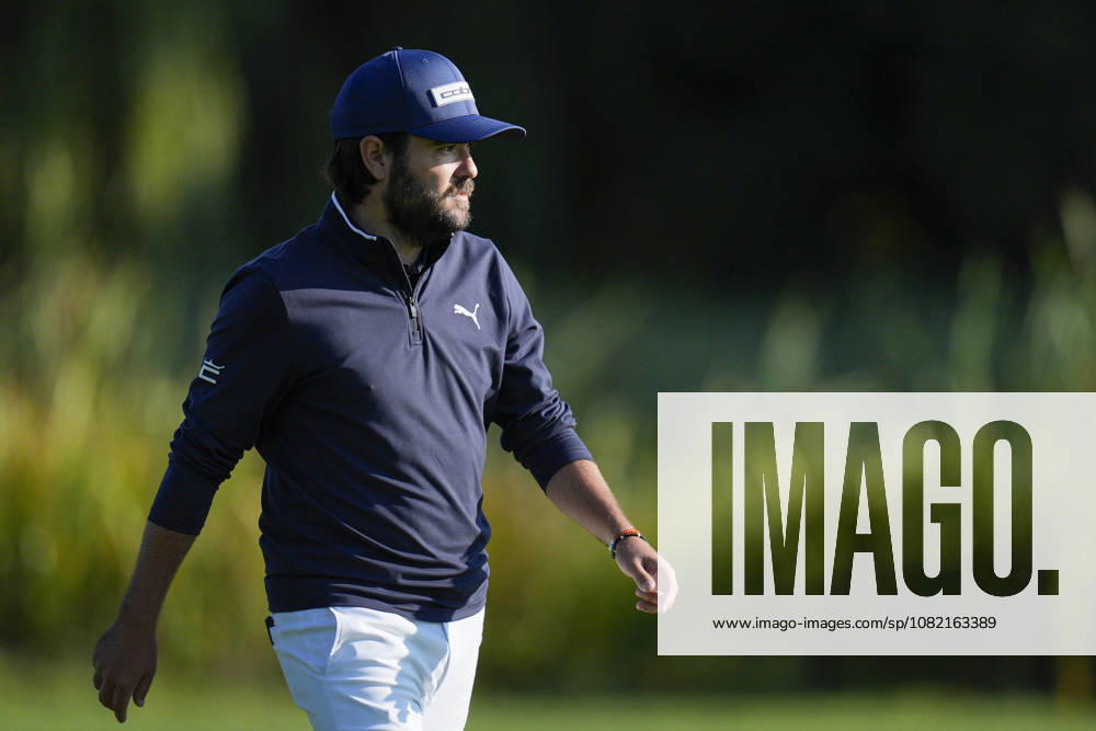 SUTTON COLDFIELD, ENGLAND - AUG 30: Angel Hidalgo (ESP) walks down the eighteenth fairway during the delayed Round 3 at the 2026 Husqvarna British Masters at The Belfry, Sutton Coalfield on August 30, 2026 in Warwickshire, England The 2026 Husqvarna British Masters