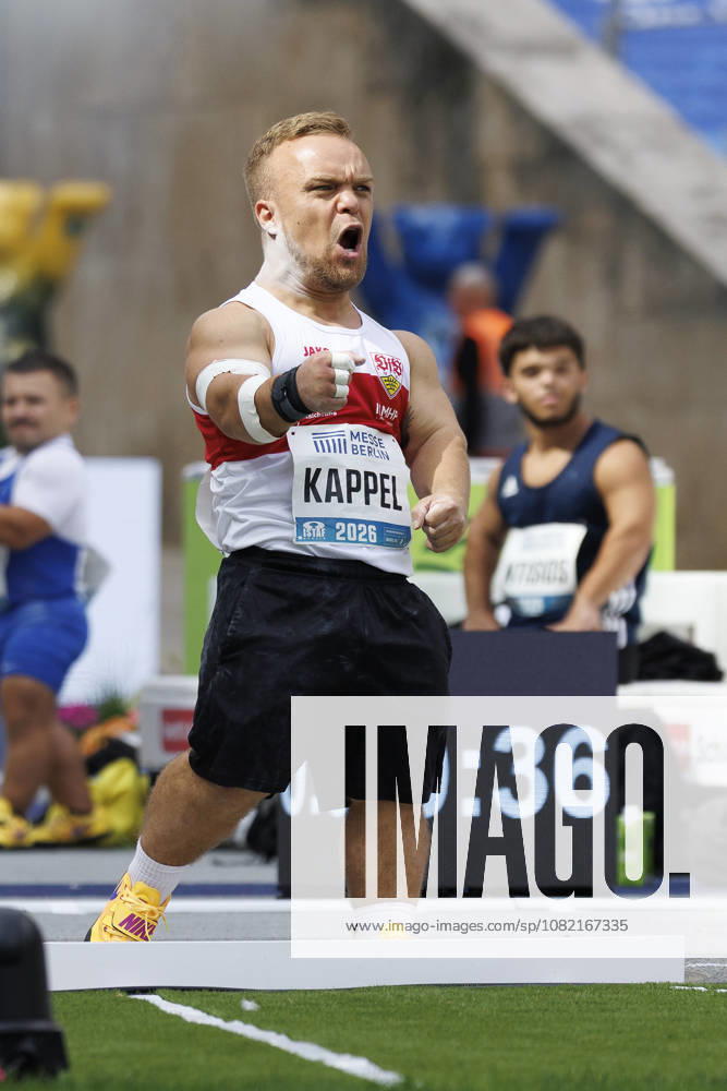 Niko KAPPEL (GER Germany) reacts in the para shot-put during the ISTAF at Olympic Stadium on August 30, 2026 in Berlin, Germany. Germany