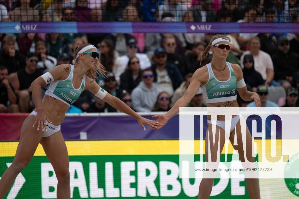 German Beach Championship - Deutsche Beachvolleyball Meisterschaft Dortmund, Germany 30.08.2026 DORTMUND, GERMANY - AUGUST 30: Sandra Ittlinger (Player 1, Eintracht Spontent e.V.), Kim van de Velde (Player 2, Blaubären TSV Flacht) during the German Beach Championship - Deutsche Beachvolleyball Meisterschaft at Dortmund on August 30, 2026 in Dortmund, Germany.