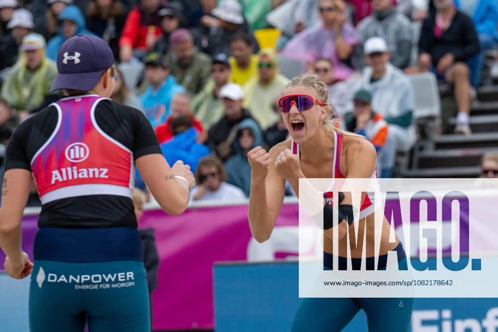 German Beach Championship - Deutsche Beachvolleyball Meisterschaft Dortmund, Germany 30.08.2026 DORTMUND, GERMANY - AUGUST 30: Nele Barber (Player 1, SV Energie Cottbus) during the German Beach Championship - Deutsche Beachvolleyball Meisterschaft at Dortmund on August 30, 2026 in Dortmund, Germany.