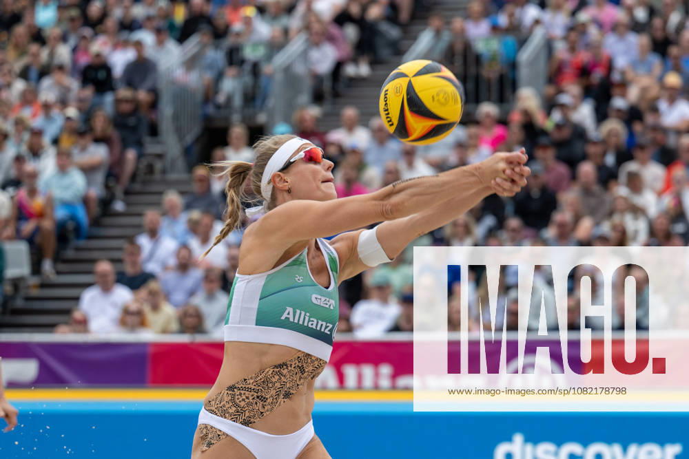 German Beach Championship - Deutsche Beachvolleyball Meisterschaft Dortmund, Germany 30.08.2026 DORTMUND, GERMANY - AUGUST 30: Kim van de Velde (Player 2, Blaubären TSV Flacht) during the German Beach Championship - Deutsche Beachvolleyball Meisterschaft at Dortmund on August 30, 2026 in Dortmund, Germany.