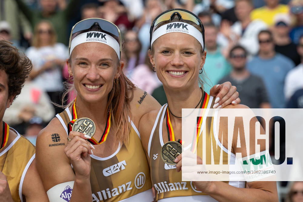 German Beach Championship - Deutsche Beachvolleyball Meisterschaft Dortmund, Germany 30.08.2026 DORTMUND, GERMANY - AUGUST 30: Deutsche Meister: Sandra Ittlinger (Player 1, Eintracht Spontent e.V.), Kim van de Velde (Player 2, Blaubären TSV Flacht) during the German Beach Championship - Deutsche Beachvolleyball Meisterschaft at Dortmund on August 30, 2026 in Dortmund, Germany.