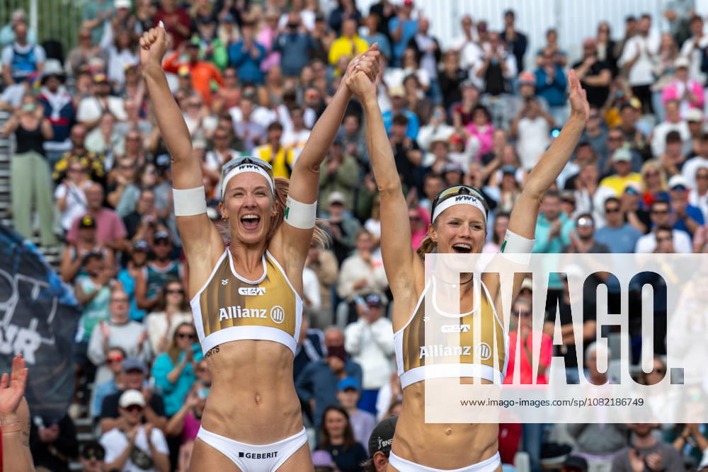 German Beach Championship - Deutsche Beachvolleyball Meisterschaft Dortmund, Germany 30.08.2026 DORTMUND, GERMANY - AUGUST 30: Deutsche Meister: Sandra Ittlinger (Player 1, Eintracht Spontent e.V.), Kim van de Velde (Player 2, Blaubären TSV Flacht) during the German Beach Championship - Deutsche Beachvolleyball Meisterschaft at Dortmund on August 30, 2026 in Dortmund, Germany.