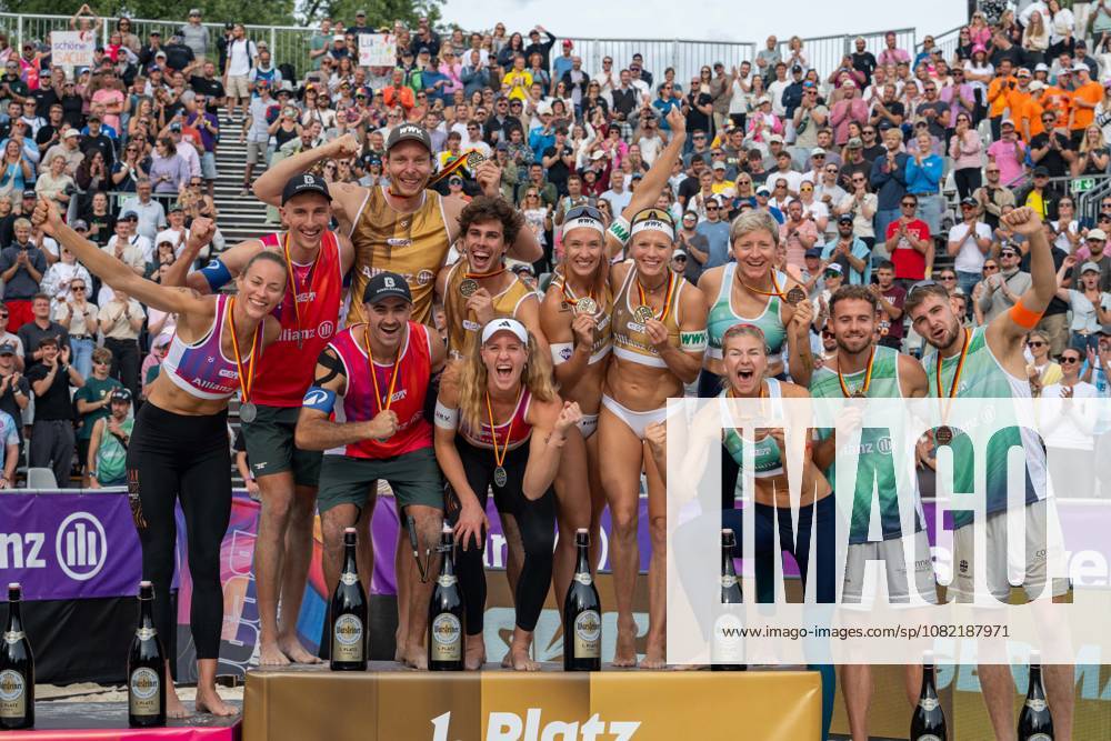 German Beach Championship - Deutsche Beachvolleyball Meisterschaft Dortmund, Germany 30.08.2026 DORTMUND, GERMANY - AUGUST 30: Louisa Lippmann, Momme Lorenz, Tilo Rietschel , Nils Ehlers, Lui Wüst, Melanie Paul, Sandra Ittlinger, Kim van de Velde, Nele Barber, Melanie Gernert, Jonas Sagstetter, Benedikt Sagstetter (Player 1, Eintracht Spontent) during the German Beach Championship - Deutsche Beachvolleyball Meisterschaft at Dortmund on August 30, 2026 in Dortmund, Germany.