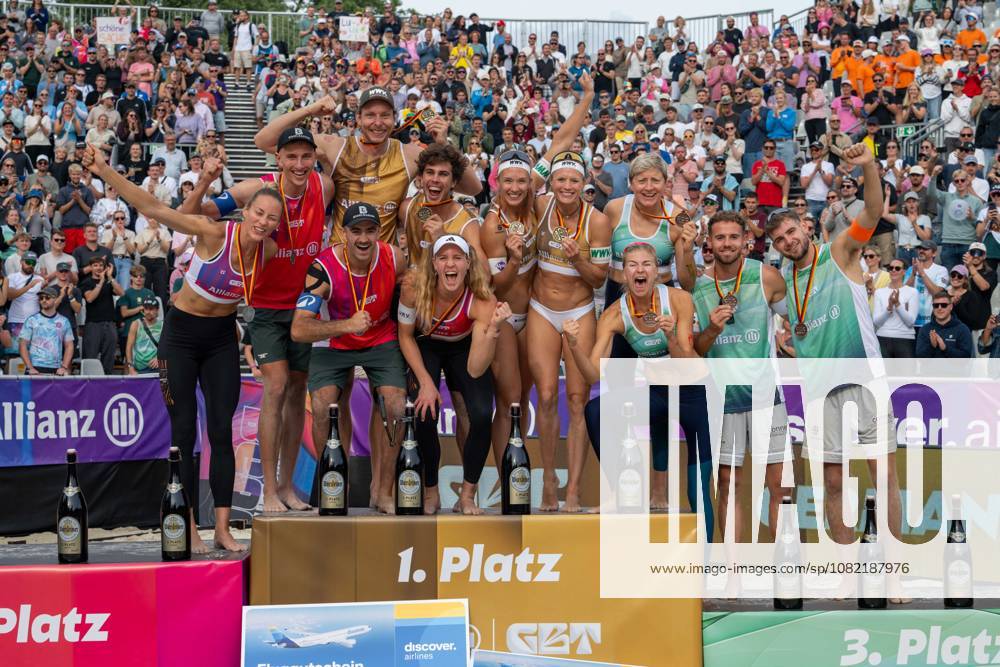 German Beach Championship - Deutsche Beachvolleyball Meisterschaft Dortmund, Germany 30.08.2026 DORTMUND, GERMANY - AUGUST 30: Louisa Lippmann, Momme Lorenz, Tilo Rietschel , Nils Ehlers, Lui Wüst, Melanie Paul, Sandra Ittlinger, Kim van de Velde, Nele Barber, Melanie Gernert, Jonas Sagstetter, Benedikt Sagstetter (Player 1, Eintracht Spontent) during the German Beach Championship - Deutsche Beachvolleyball Meisterschaft at Dortmund on August 30, 2026 in Dortmund, Germany.
