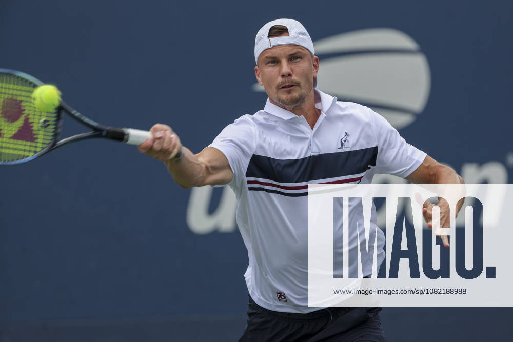 US Open tennis tournament - Day 1 Marton Fucsovics of Hungary in action against Daniel Merida of Spain during the Mens Singles round one of the US Open Tennis Championships at the USTA Billie Jean King National Tennis Center in Flushing Meadows, New York, USA, 30 August 2026. The 2026 US Open tournament runs from 23 August through 13 September. FLUSHING MEADOWS NEW YORK United States