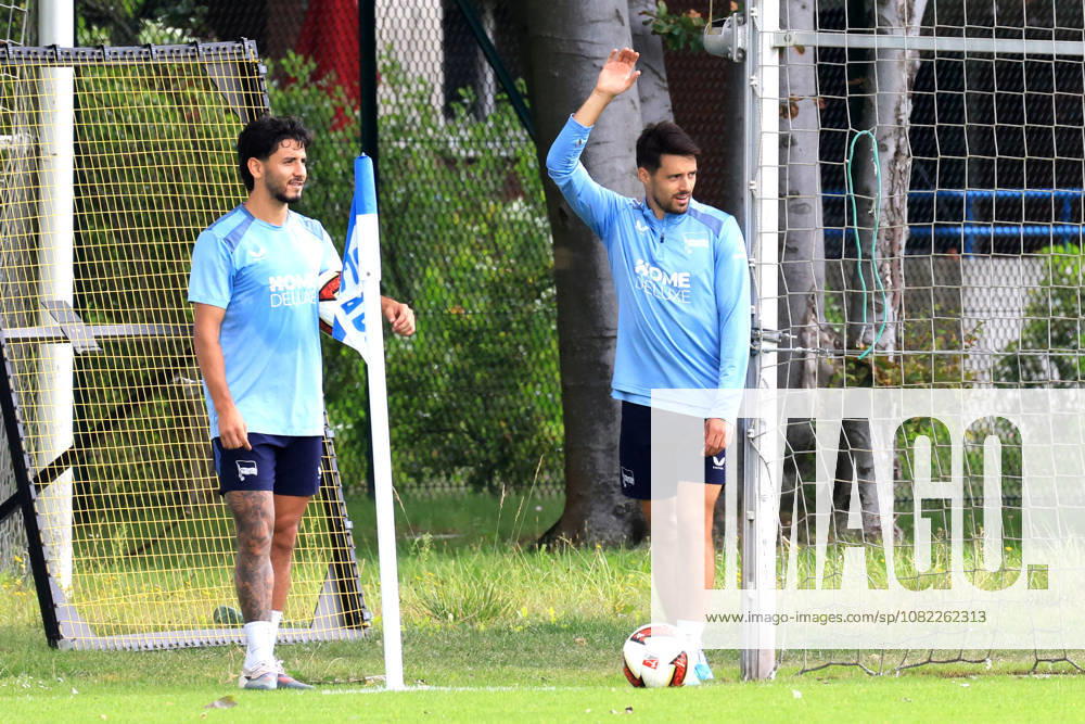 DEU GER, Fussball , 2.Fussballbundesliga, Saison 2026 2027, Sportforum, Hertha BSC, Training Kevin Sessa ( Hertha BSC Berlin 8 ), Josip Brekalo ( Hertha BSC Berlin 7 ) 2. Liga: DFB DFL regulations prohibit any use of photographs as image sequences and or quasi-video) Berlin Sportforum Berlin Deutschland