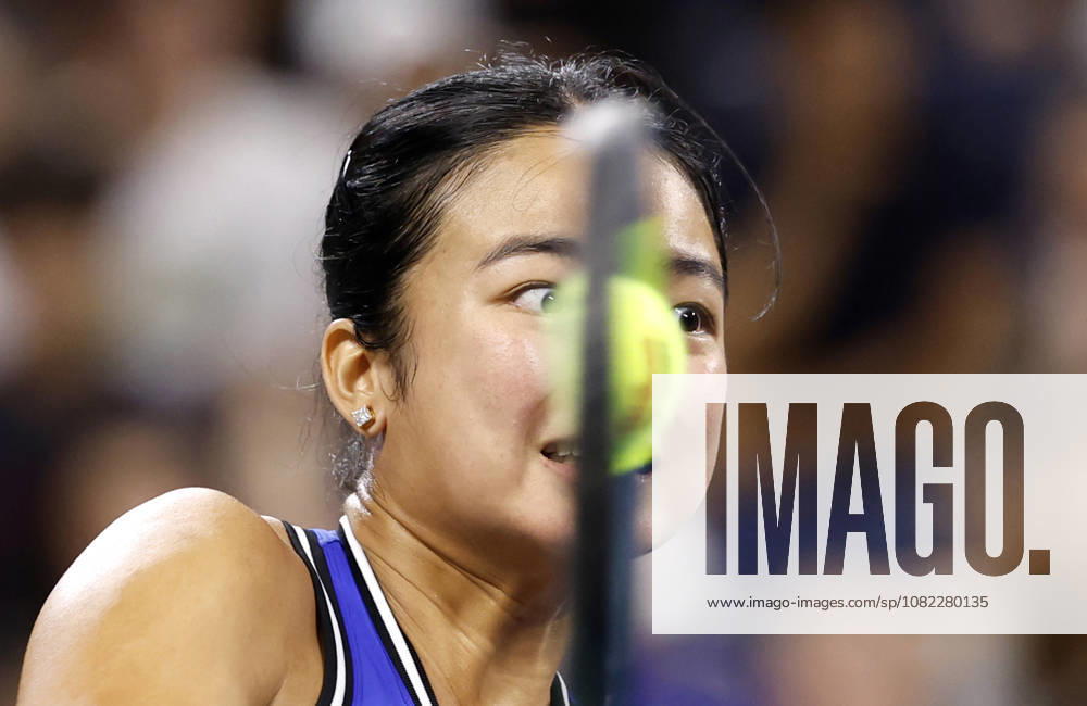 Alexandra Eala of the Philippines returns a ball to Mary.Stoiana in their first round match in Louis Armstrong Stadium at the 2026 US Open Tennis Championship at the USTA Billie Jean King National Tennis Center in New York City on Tuesday, September 1, 2026. NYP20260901120 JOHNxANGELILLO