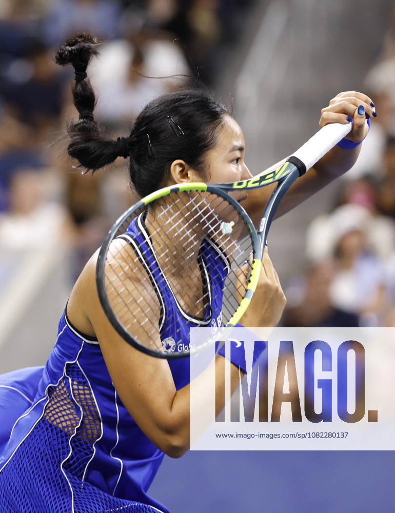 Alexandra Eala of the Philippines returns a ball to Mary.Stoiana in their first round match in Louis Armstrong Stadium at the 2026 US Open Tennis Championship at the USTA Billie Jean King National Tennis Center in New York City on Tuesday, September 1, 2026. NYP20260901122 JOHNxANGELILLO