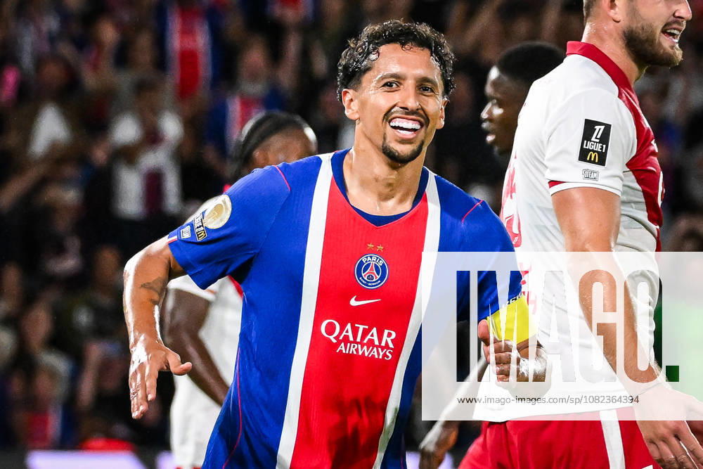 MARQUINHOS of PSG celebrates his goal during the Ligue 1 match between Paris Saint-Germain (PSG) and AS Monaco at Parc des Princes Stadium on September 04, 2026 in Paris, France. Paris France - ZUMAm308 20260904_zsp_m308_005