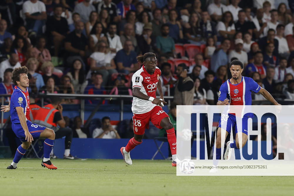 Mamadou COULIBALY of AS MONACO in action during League 1 McDonald s, Day 03 match between PSG and AS MONACO at Parc Des Princes stadium - on September 04 2026. Paris - France Soccer 2026, League 1 McDonaldâ€⠢S PSG 1:2 AS MONACO - ZUMAb253 20260904_zsp_b253_007