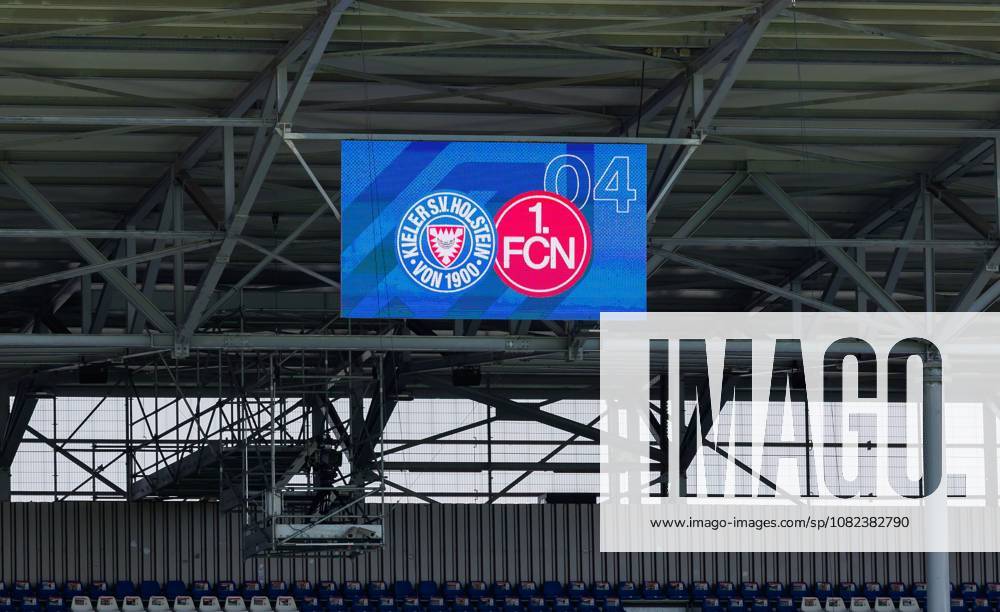 Fussball - Saison 2026 2027 - 2. Fussball - Bundesliga - 04. Spieltag: Holstein Kiel KSV Kieler Sportvereinigung Holstein von 1900 ( Störche ) - 1. FC Nürnberg FCN ( Club ) - Sportfoto Zink DaMa - - DFL regulations prohibit any use of photographs as image sequences and or quasi-video - only for editorial use - Anzeigentafel - KSV - FCN -