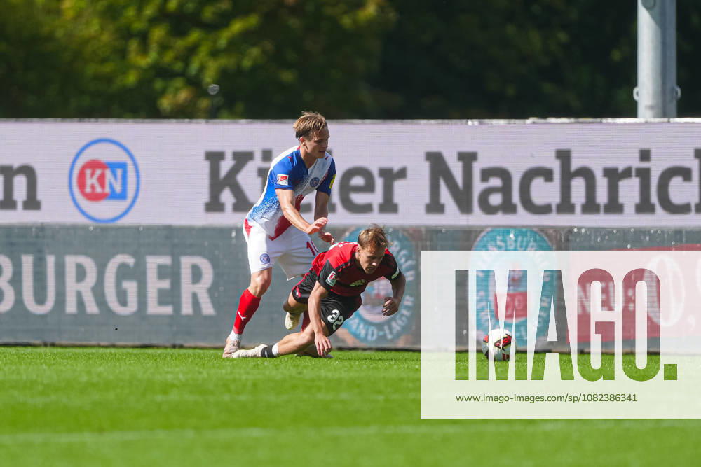 Jonas Therkelsen (Holstein Kiel, 10), Tim Janisch (1. FC Nürnberg, 32) GER, Holstein Kiel vs. 1. FC Nürnberg, Fußball, 2. Bundesliga, Spieltag 04, Saison 2026 2027, 05.09.2026 DFL REGULATIONS PROHIBIT ANY USE OF PHOTOGRAPHS AS IMAGE SEQUENCES AND OR QUASI-VIDEO GER, Holstein Kiel vs. 1. FC Nürnberg, Fußball, 2. Bundesliga, Spieltag 04, Saison 2026 2027, 05.09.2026 Kiel