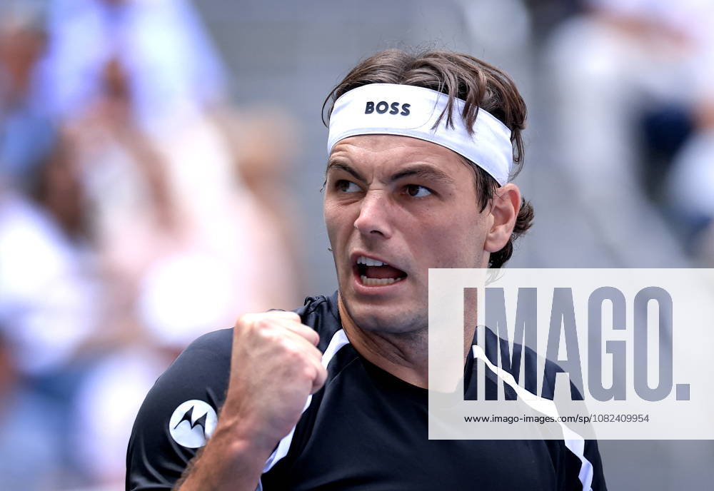 US Open tennis tournament - Day 7 Taylor Fritz of USA reacts during his match against Francisco Cerundolo of Argentina during the Men‚Äôs Singles round 3 of the US Open Tennis Championships at the USTA Billie Jean King National Tennis Center in Flushing Meadows, New York, USA, 05 September 2026. The 2026 US Open tournament runs from 23 August through 13 September. FLUSHING MEADOWS NEW YORK United States