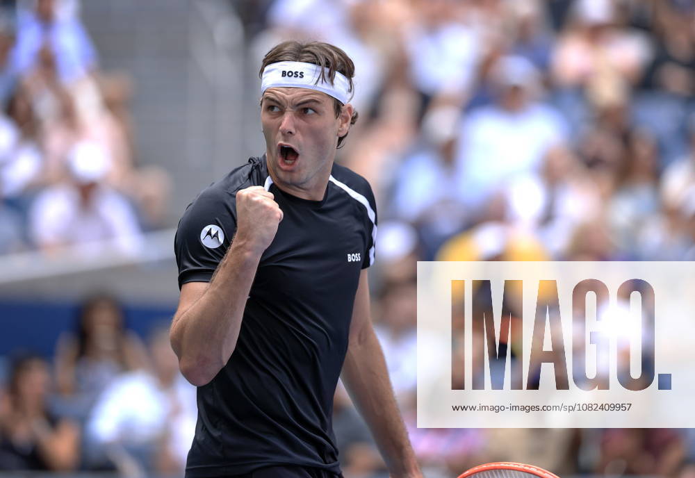 US Open tennis tournament - Day 7 Taylor Fritz of USA reacts during his match against Francisco Cerundolo of Argentina during the Men‚Äôs Singles round 3 of the US Open Tennis Championships at the USTA Billie Jean King National Tennis Center in Flushing Meadows, New York, USA, 05 September 2026. The 2026 US Open tournament runs from 23 August through 13 September. FLUSHING MEADOWS NEW YORK United States