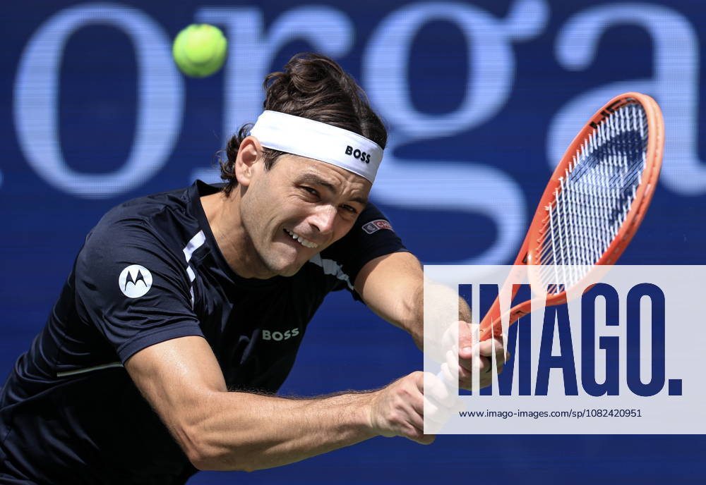US Open tennis tournament - Day 7 Taylor Fritz of USA in action against Francisco Cerundolo of Argentina during the Men‚Äôs Singles round 3 of the US Open Tennis Championships at the USTA Billie Jean King National Tennis Center in Flushing Meadows, New York, USA, 05 September 2026. The 2026 US Open tournament runs from 23 August through 13 September. FLUSHING MEADOWS NEW YORK United States