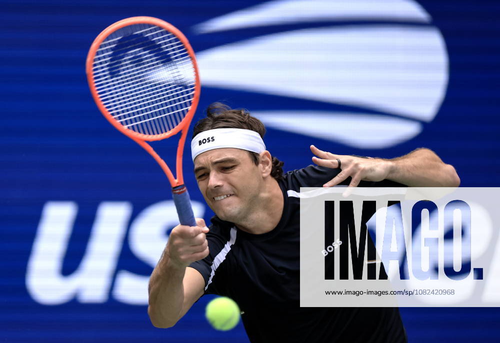 US Open tennis tournament - Day 7 Taylor Fritz of USA in action against Francisco Cerundolo of Argentina during the Mens Singles round 3 of the US Open Tennis Championships at the USTA Billie Jean King National Tennis Center in Flushing Meadows, New York, USA, 05 September 2026. The 2026 US Open tournament runs from 23 August through 13 September. FLUSHING MEADOWS NEW YORK United States