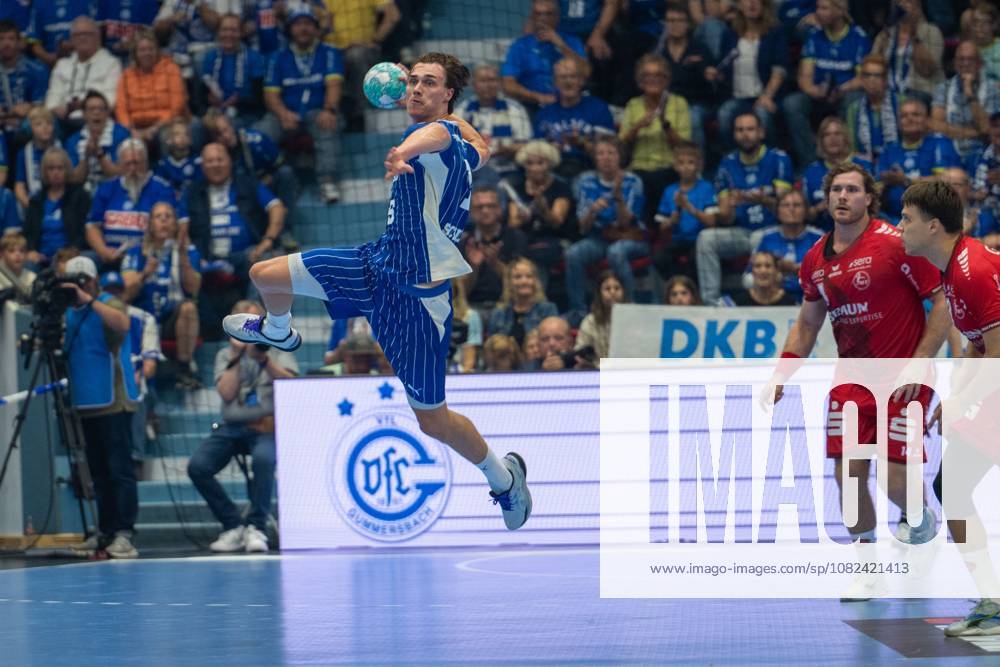 Miro Schluroff, Rueckraum, (VfL Gummersbach 15), VfL Gummersbach vs. MT Melsungen,, Opel Handball Bundesliga, Herren , 3. Spieltag, 05.09.2026 Gummersbach NRW Deutschland