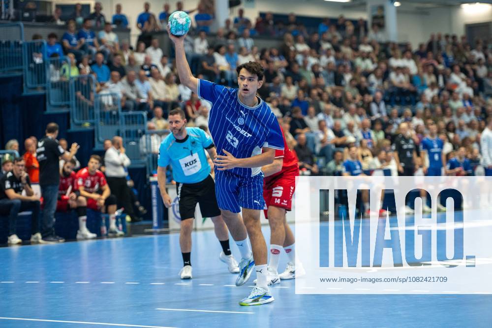Nicola Roganovic, Rueckraum, (VfL Gummersbach 23), VfL Gummersbach vs. MT Melsungen,, Opel Handball Bundesliga, Herren , 3. Spieltag, 05.09.2026 Gummersbach NRW Deutschland