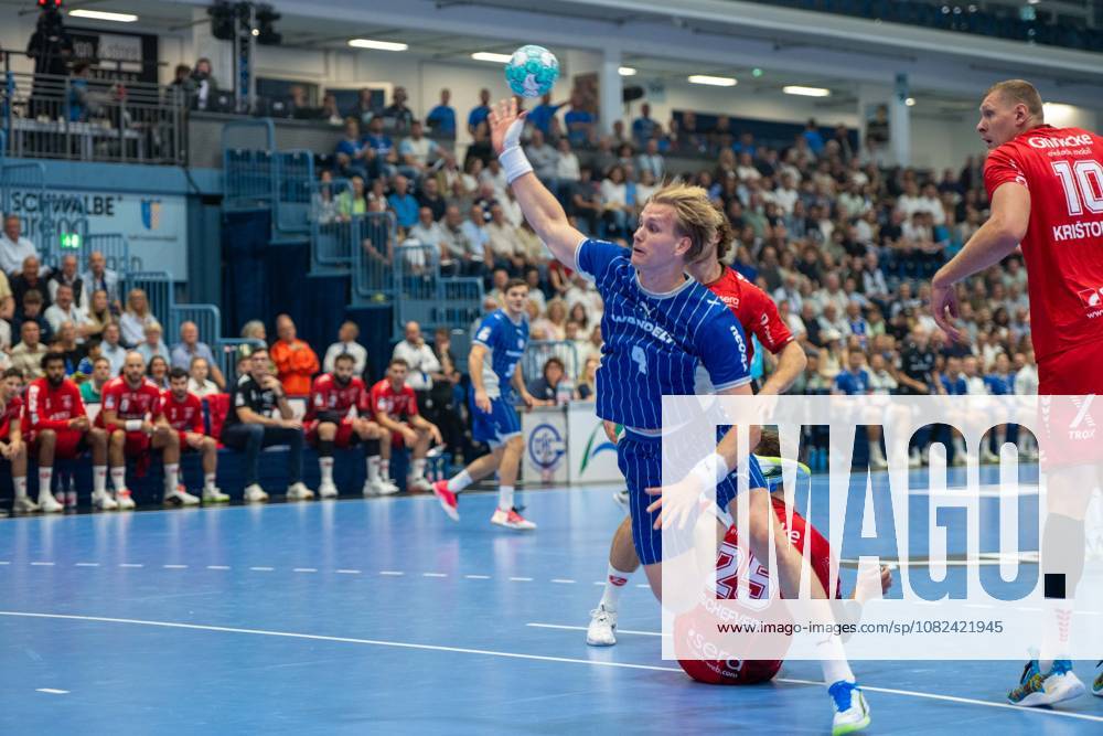 Ellidi Snaer Vidarsson, Kreislaeufer, (VfL Gummersbach 4), VfL Gummersbach vs. MT Melsungen,, Opel Handball Bundesliga, Herren , 3. Spieltag, 05.09.2026 Gummersbach NRW Deutschland