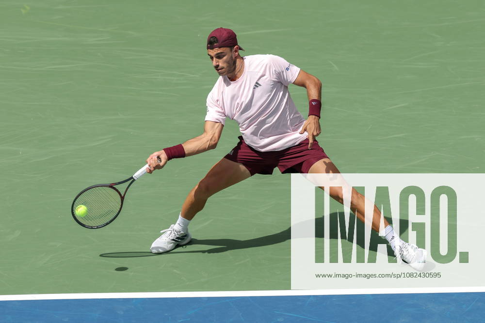 US Open tennis tournament - Day 7 Francisco Cerundolo of Argentina in action against Taylor Fritz of the US during the Mens Singles round 3 of the US Open Tennis Championships at the USTA Billie Jean King National Tennis Center in Flushing Meadows, New York, USA, 03 September 2026. The 2026 US Open tournament runs from 23 August through 13 September. FLUSHING MEADOWS NEW YORK United States