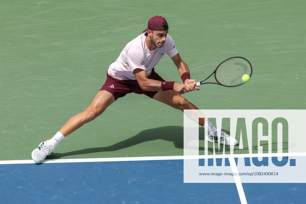 US Open tennis tournament - Day 7 Francisco Cerundolo of Argentina in action against Taylor Fritz of the US during the Mens Singles round 3 of the US Open Tennis Championships at the USTA Billie Jean King National Tennis Center in Flushing Meadows, New York, USA, 03 September 2026. The 2026 US Open tournament runs from 23 August through 13 September. FLUSHING MEADOWS NEW YORK United States