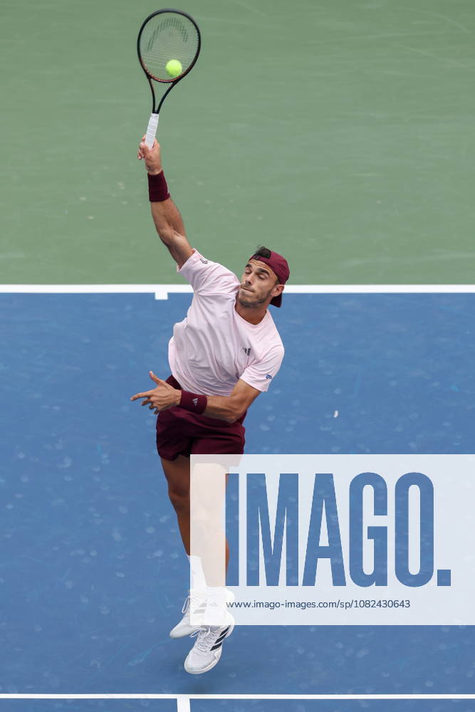 US Open tennis tournament - Day 7 Francisco Cerundolo of Argentina in action against Taylor Fritz of the US during the Mens Singles round 3 of the US Open Tennis Championships at the USTA Billie Jean King National Tennis Center in Flushing Meadows, New York, USA, 03 September 2026. The 2026 US Open tournament runs from 23 August through 13 September. FLUSHING MEADOWS NEW YORK United States