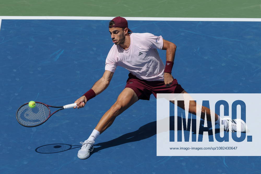 US Open tennis tournament - Day 7 Francisco Cerundolo of Argentina in action against Taylor Fritz of the US during the Mens Singles round 3 of the US Open Tennis Championships at the USTA Billie Jean King National Tennis Center in Flushing Meadows, New York, USA, 03 September 2026. The 2026 US Open tournament runs from 23 August through 13 September. FLUSHING MEADOWS NEW YORK United States