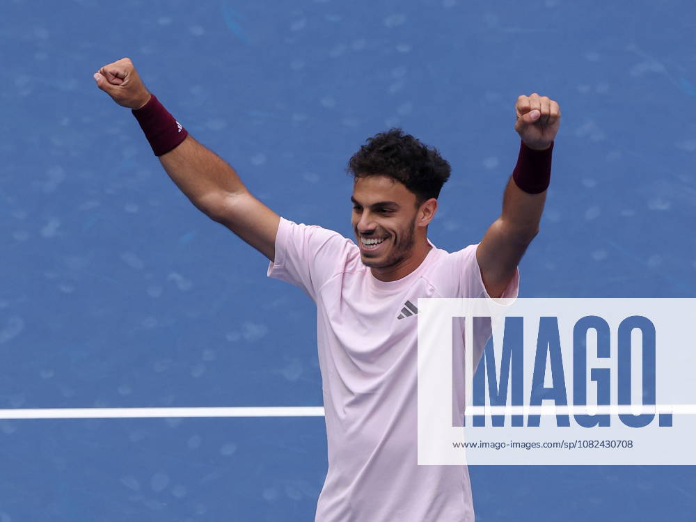 US Open tennis tournament - Day 7 Francisco Cerundolo of Argentina reacts during his match against Taylor Fritz of the US during the Mens Singles round 3 of the US Open Tennis Championships at the USTA Billie Jean King National Tennis Center in Flushing Meadows, New York, USA, 03 September 2026. The 2026 US Open tournament runs from 23 August through 13 September. FLUSHING MEADOWS NEW YORK United States