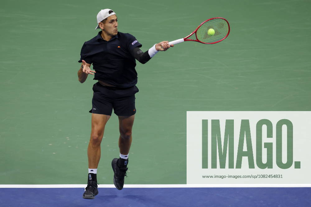 US Open tennis tournament - Day 7 Alejandro Tabilo of Chile in action against Alexander Zverev of Germany during the Mens Singles third round of the US Open Tennis Championships in Flushing Meadows, New York, USA, 05 September 2026. FLUSHING MEADOWS NEW YORK United States